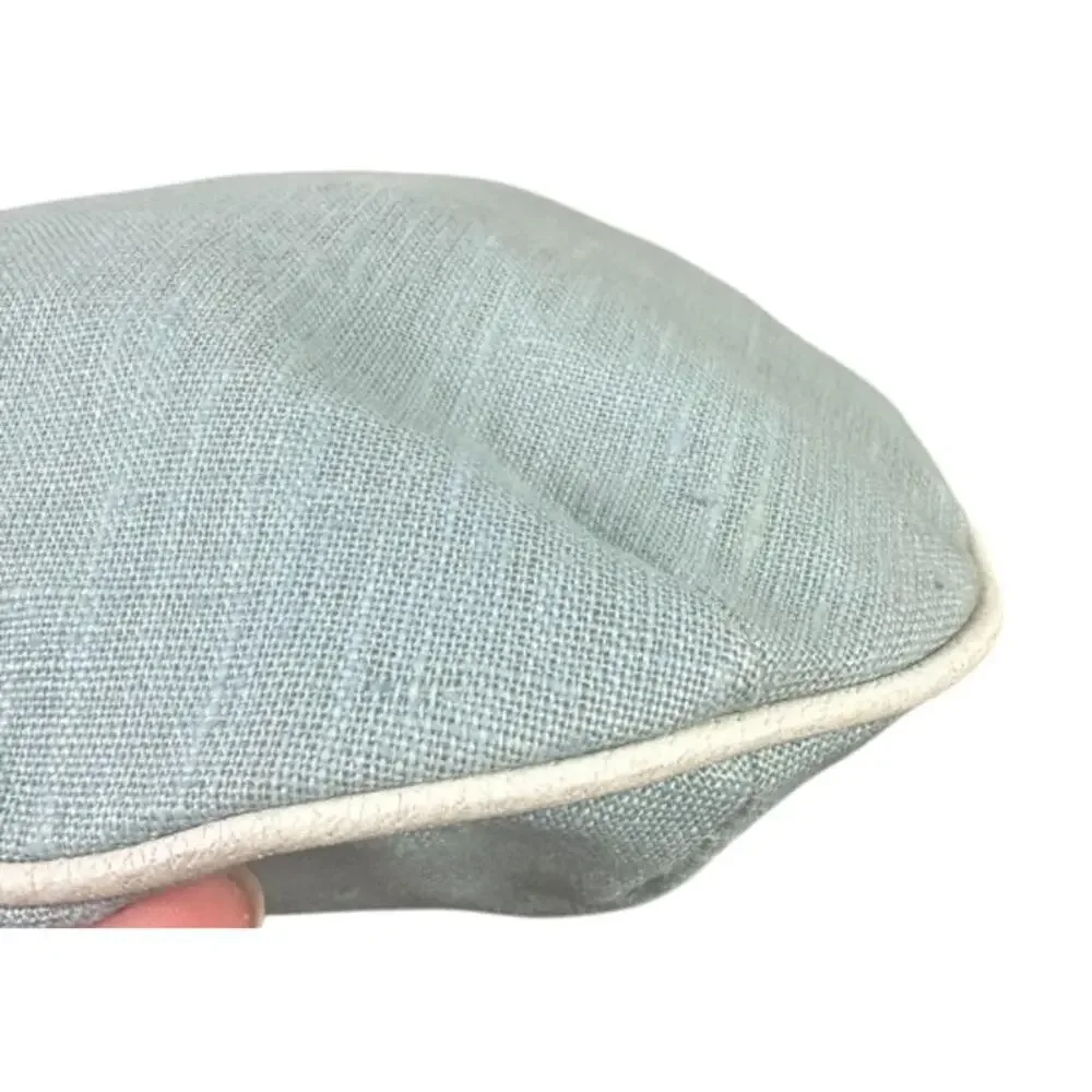 FENDI Vintage Baby Blue Linen Shoulder Hobo Bag (FFXX180)